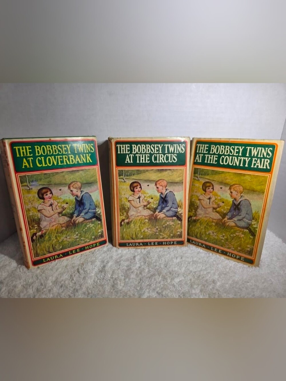 The Bobbsey Twins Laura Lee Hope LOT of 3 Vintage Books w/Jackets 1922 1926 1932
